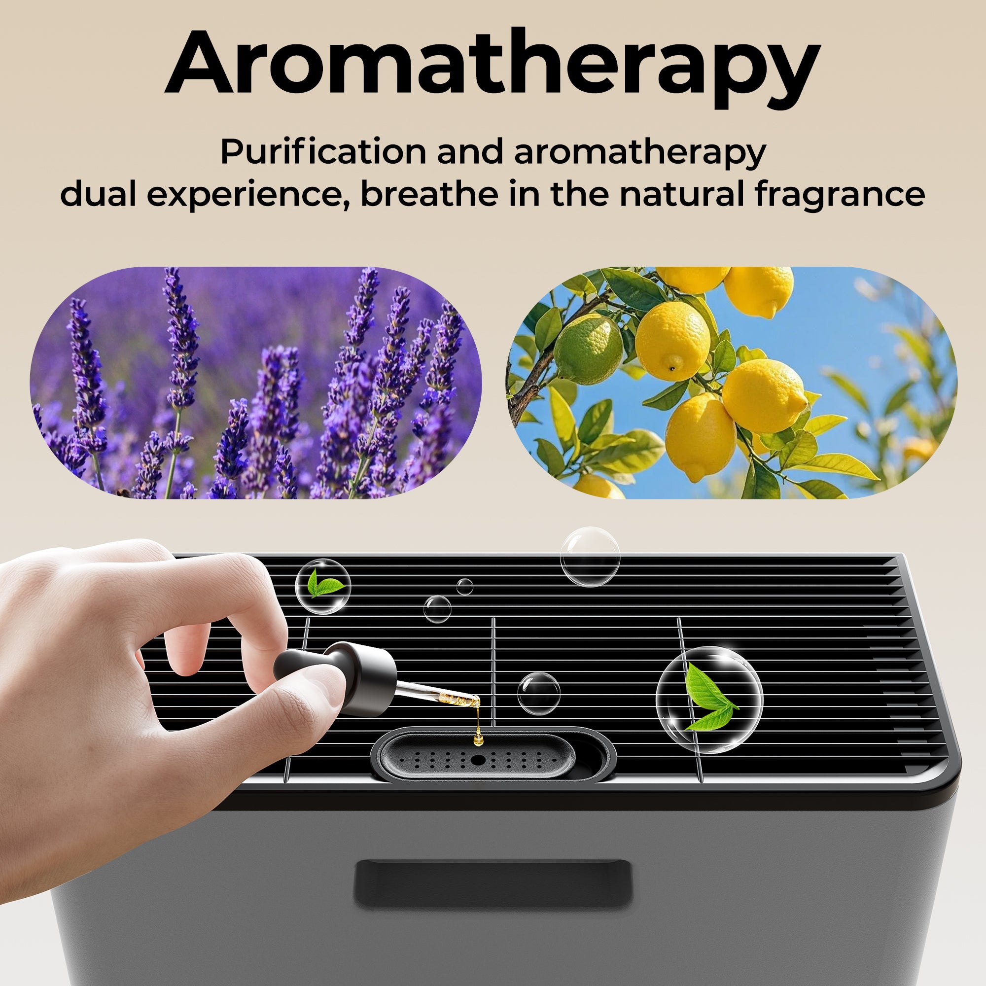 EVALIT ET066 Air Purifier For Home Large Room,Grey