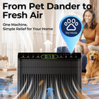 EVALIT ET066 Air Purifier For Home Large Room,Black